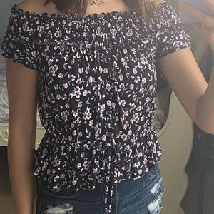 Aeropostale Floral off the shoulder blouse